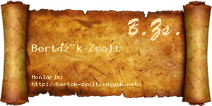 Bertók Zsolt névjegykártya